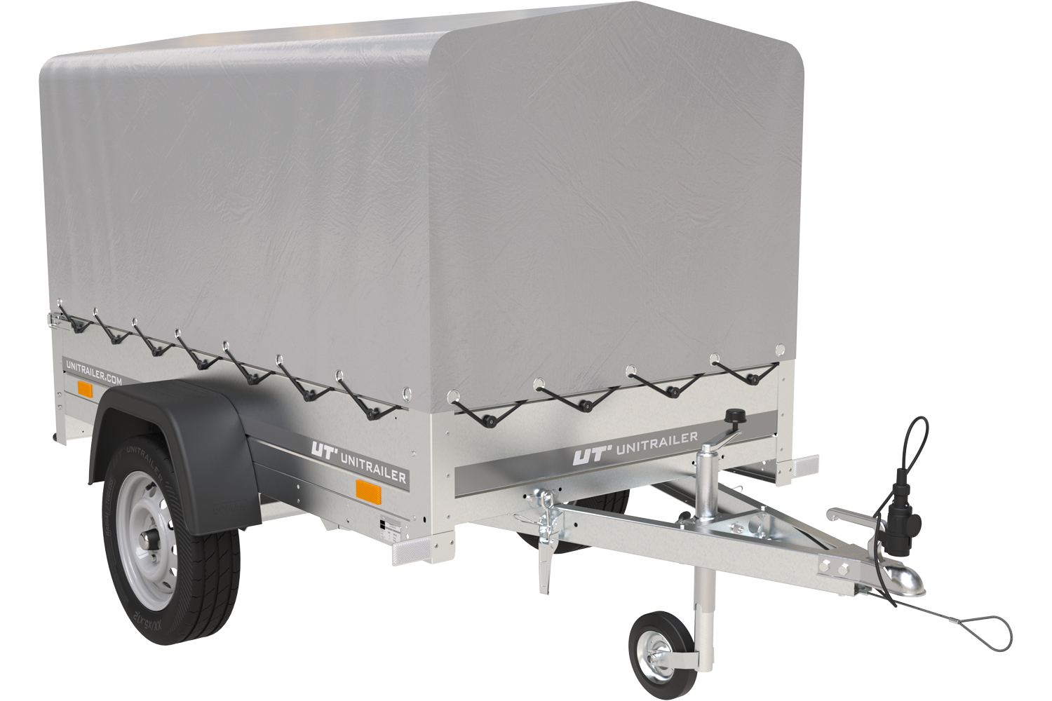 Remorque automobile Garden Trailer 200 KIPP 200 x 106 cm avec bâche haute